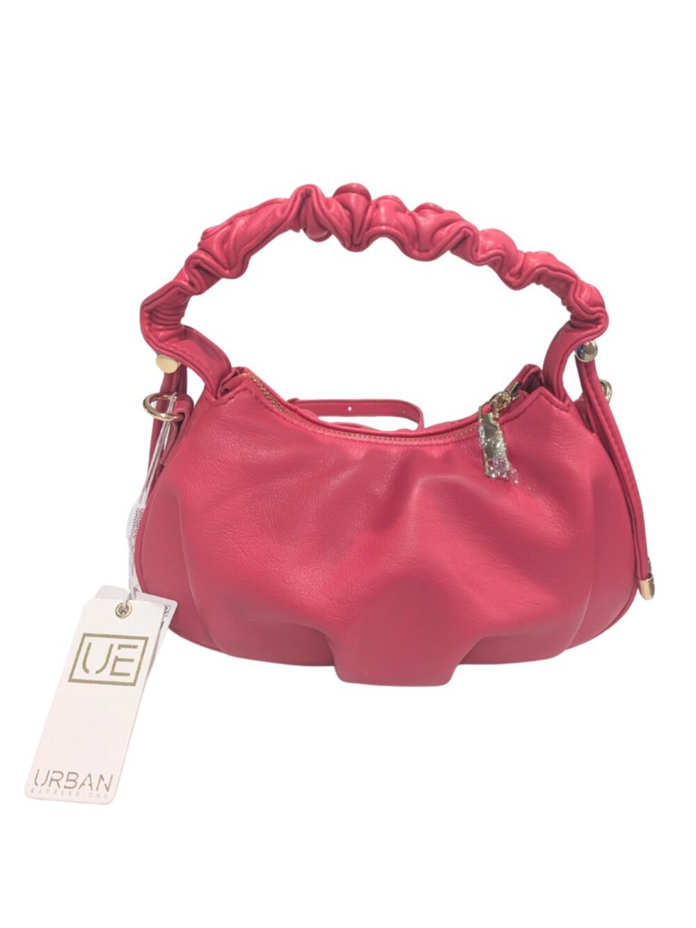 Urban Expressions Scrunched Handle Crossbody Bag Coral NWT
